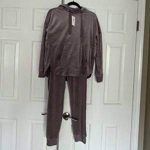 Alfani Velour Hoodie & Pants Loungewear